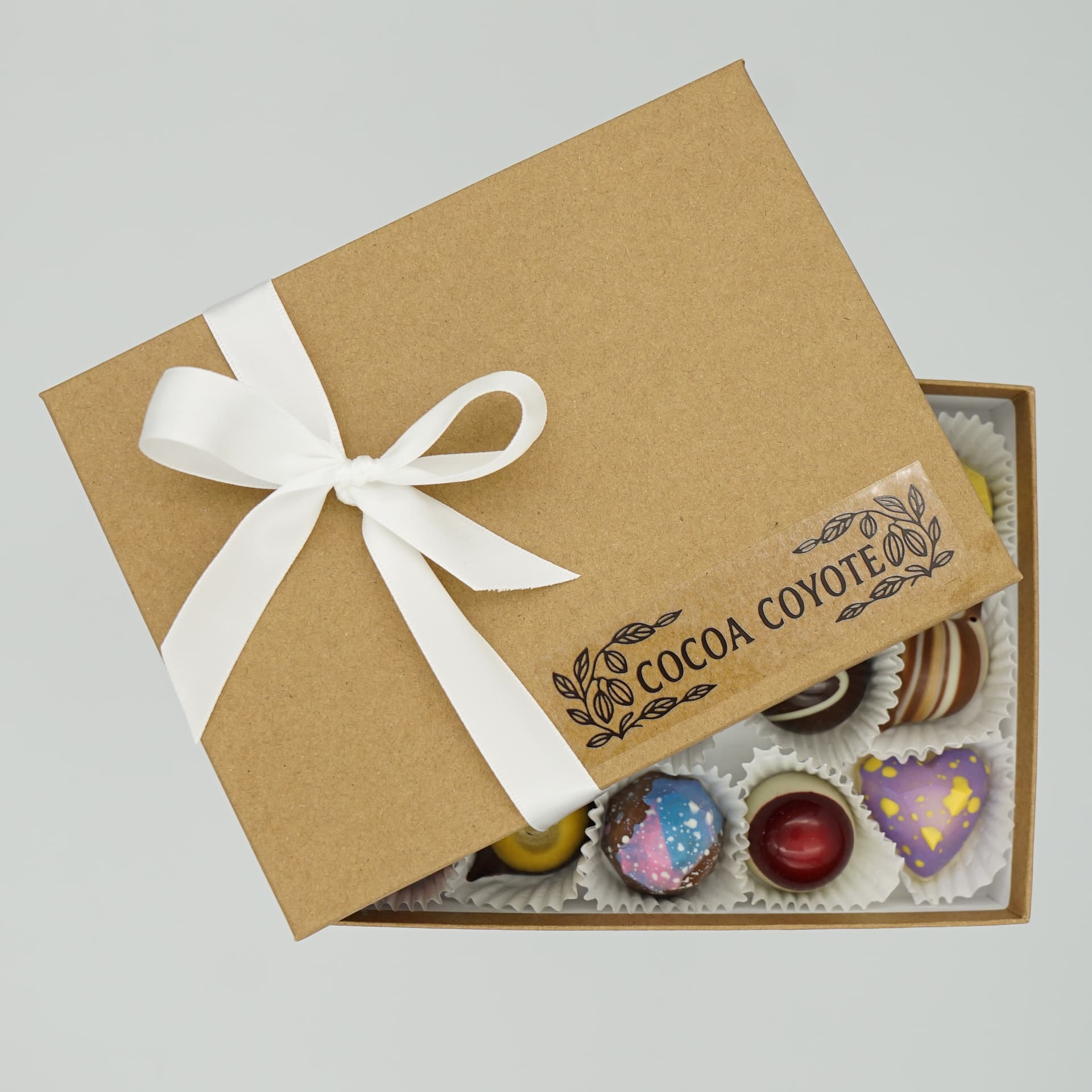 15-piece chocolate box showcasing elegant gift packaging