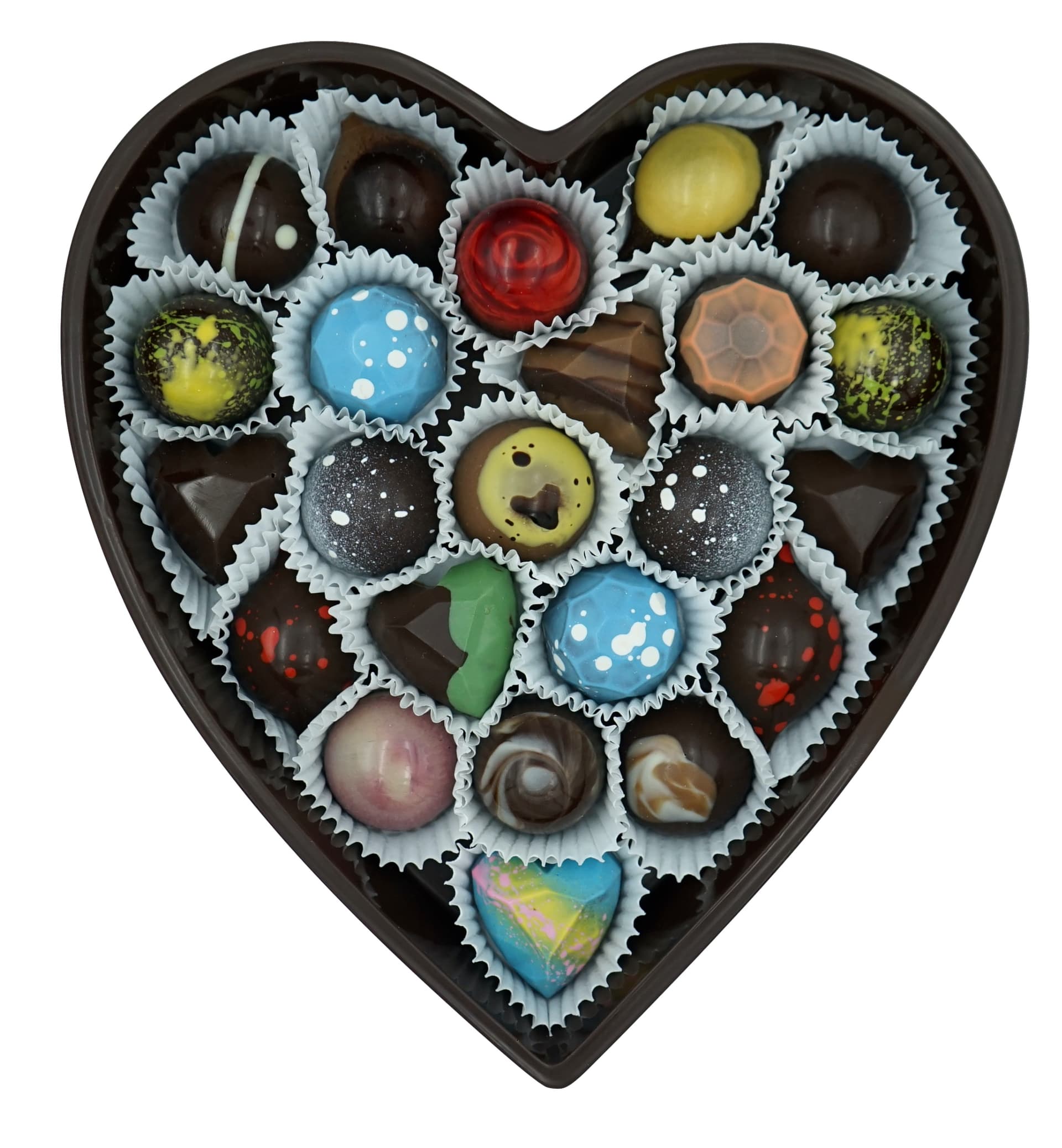 23 PC Dark Chocolate Heart Box