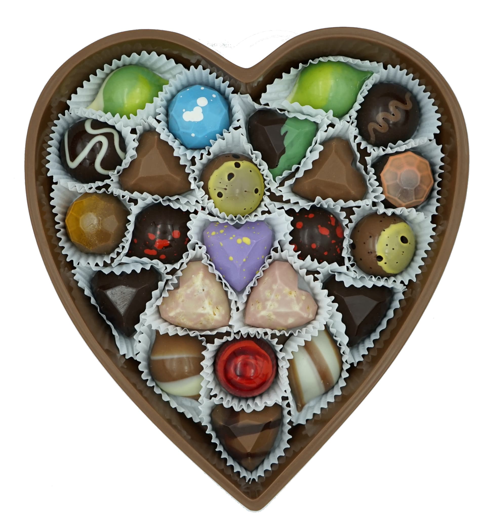 23 PC Milk Chocolate Heart Box